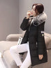 Faux Fur Hooded Parka Women Warm Windproof Padded Open Front Winter Casual Outerwear Fashion