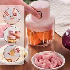Food Processor Mini Electric 250ml Cordless Rechargeable Shredder Small Kitchen Appliance