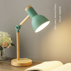 Nordic Wooden Desk Lamp LED Minimalist Natural Table Light Creative Home Decor Bedroom Gift