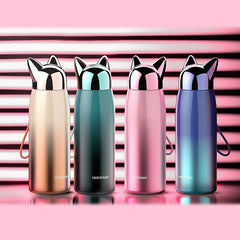 Stainless Steel Thermos with Cat Ears Design Thermocup Insulated Tumbler Vacuum Flask Thermos Coffee Mug Travel Bottle