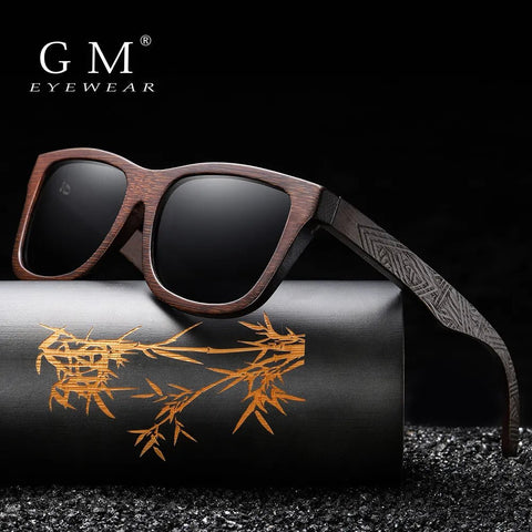 Bamboo Sunglasses Unisex Natural Wood Handmade Polarized Mirror Coated Lenses Eco-Friendly Eyewear