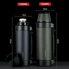 Thermos Bottle Large Capacity Travel Portable Stainless Steel Thermal Mug Hot Cold Insulated Flask