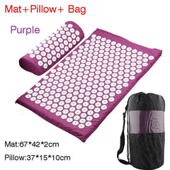 Acupressure Massage Mat Spike Cushion Stress Relief Back Body Pain Yoga Acupuncture Massager