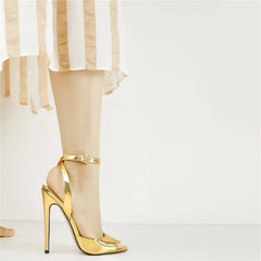 High Heel Shoes gold