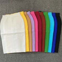Pencil Skirt Women Bandage Elegant Vintage Club Party Office Wear Chic Fashion Skirt