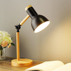Nordic Wooden Desk Lamp LED Minimalist Natural Table Light Creative Home Decor Bedroom Gift