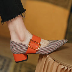 Pumps Women Medium Heel Pointed Toe Elegant Dress Shoes Casual Office Fashion Footwear