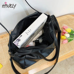 Tote Bag Women Large Capacity Hobo Shoulder Shopper Travel Soft Faux Leather Crossbody Handbag Purse
