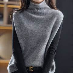 Cashmere Vest Women 100% Wool Knitted Loose Sleeveless Pullover Sweater Autumn Winter Fashion