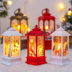 Christmas LED Lantern Light Merry Xmas Home Decoration Tree Ornament Holiday Craft Supply Decor