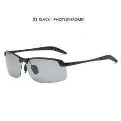 Photochromic Sunglasses Men Polarized Transition Driving Day Night Vision Color Change Eyewear