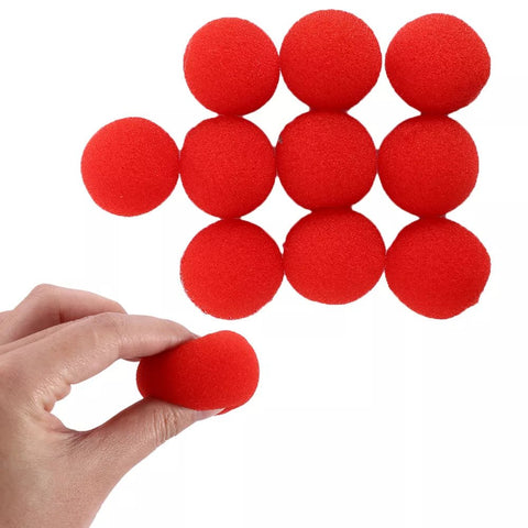 Magic Finger Sponge Ball 10-Pack 2.5-4.5cm Classic Magician Illusion Close-Up Stage Trick Accessories