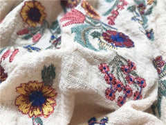 Off Shoulder Floral Embroidery Boho Blouse Women Casual Elegant Spring Summer Fashion Top