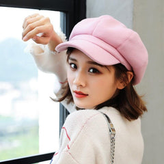 Newsboy Hat Women Vintage Gatsby Octagonal Baker Peaked Beret Driving Cap Casual Fashion
