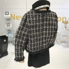 High-quality Elegant Jacket Women's Short Tweed Chic Jacket