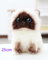 Stuffed Realistic Siamese Cats Plush Toy Cute Cat Doll Pet Toys For Kids