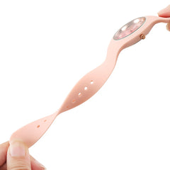 Full Size 40mm Ladies Watch Silicone Strap Skin Friendly Minimalist Quartz Watch