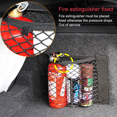 Car Trunk Organizer Net Stretchy Mesh Velcro Universal Storage Bag Pocket Back Seat Auto Accessory