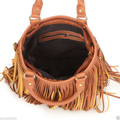 Crossbody Bag Women Tassel Zipper Large Shoulder Messenger Handbag Casual Fashion Purse