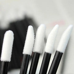 Lip Brush Set 50-Piece Disposable Eyelash Mascara Applicator Lipstick Wand Cosmetic Makeup Tool
