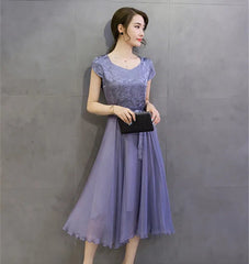 Midi Dress Women V-Neck Short Sleeve Slim Solid Silk Elegant Office Business Evening Spring Summer