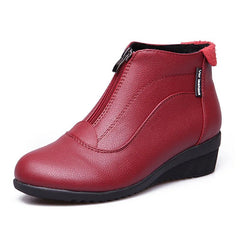 Ankle Boots Women Winter Snow Wedge Heel Warm Comfortable Casual Cold Weather Shoes