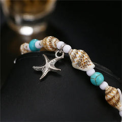 Anklet Women Shell Bead Starfish Beach Cute Handmade Bohemian Foot Chain Bracelet Summer Gift