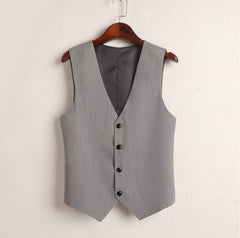 Business Vest Women Thin Loose V-Neck Single Breasted Elegant Office Casual Fashion Top