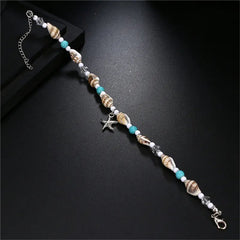 Anklet Women Shell Bead Starfish Beach Cute Handmade Bohemian Foot Chain Bracelet Summer Gift