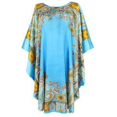 Robe Women Plus Size Silk Satin Rayon Printed Loose Casual Home Bath Gown Nightwear Bathrobe