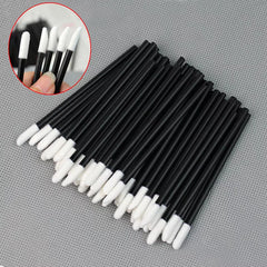Lip Brush Set 50-Piece Disposable Eyelash Mascara Applicator Lipstick Wand Cosmetic Makeup Tool