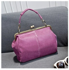 Faux Leather Ball Clasp Clutch Women Retro Shoulder Bag Elegant Evening Party Fashion Handbag