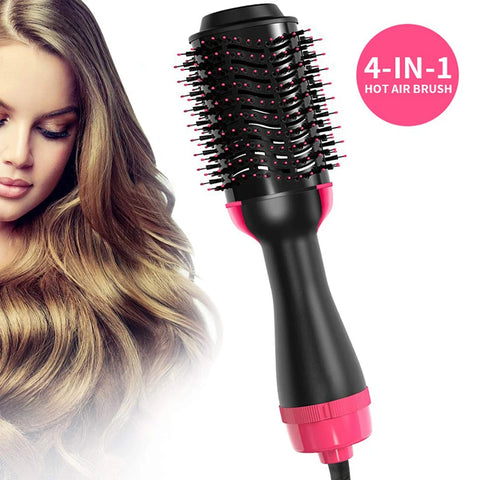 Electric Ion Blow Dryer Brush Dries Straightens Curls Hair Professional Styling Tool