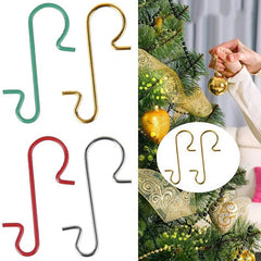 Christmas Ornament Hooks 50-Pack Metal S-Shaped Holders Pendant Hangers Tree Decoration Home Holiday