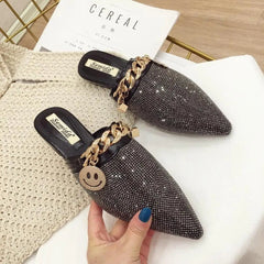 Pointed Toe Loafers Black