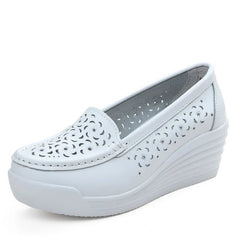 edge Shoes Women Genuine Leather Platform Casual Comfortable Everyday Fashion Footwear