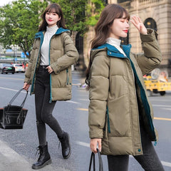 Hooded Padded Parka Women Warm Thick Winter Casual Casual Outerwear Fashion Coat Jacket
