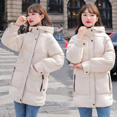 Hooded Padded Parka Women Warm Thick Winter Casual Casual Outerwear Fashion Coat Jacket