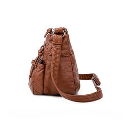 Shoulder Bag Women PU Leather Messenger Matching Fashion Handbag Casual Everyday Purse Gift