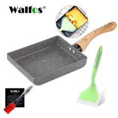 Tamagoyaki Pan Japanese Non-Stick Square Mini Omelet Egg Pancake Frying Pan Silicone Spatula