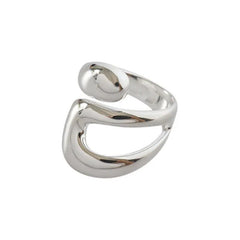 Chunky Ring Women Silver Irregular Adjustable Thumb Statement Fashion Jewelry Gift Accessories