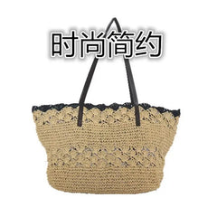 Straw Bag Women Crochet Soft Thin Rope Handbag Casual Summer Beach Tote Purse