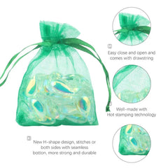 Organza Bags 100-Pack Drawstring 5x7 7x9 9x12cm Christmas Wedding Candy Gift Pouch Jewelry Packaging