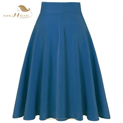 Midi Skirt Women Chiffon Long High Waist Lace-Up All Season Elegant Chic Fashion Casual Skirt