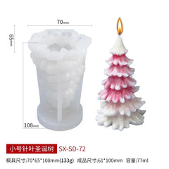 Christmas Candle Mold 3D Tree Silicone DIY Making Kit Handmade Soap Plaster Resin Baking Holiday Gift