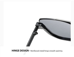 UV400 Square Half Frame Sunglasses Unisex Double Beam Metal Fashion Versatile Shades Summer