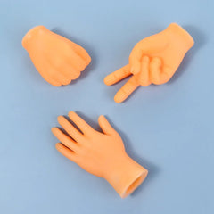 Tiny Hand Toy 2-Pack Funny Rubber Finger Puppet Mini Creative Small Hand Model Novelty Gift Kids