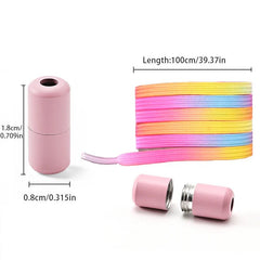 Shoelaces No-Tie 1 Pair Colorful Buckle Pearl Elastic Locked Fashion Kids Adults Sneaker Laces