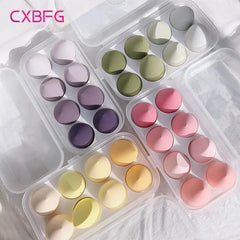 Set of pastel-colored silicone molds in a clear plastic case with 'CXBFG' branding.