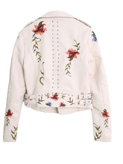 Faux Leather Jacket beige
